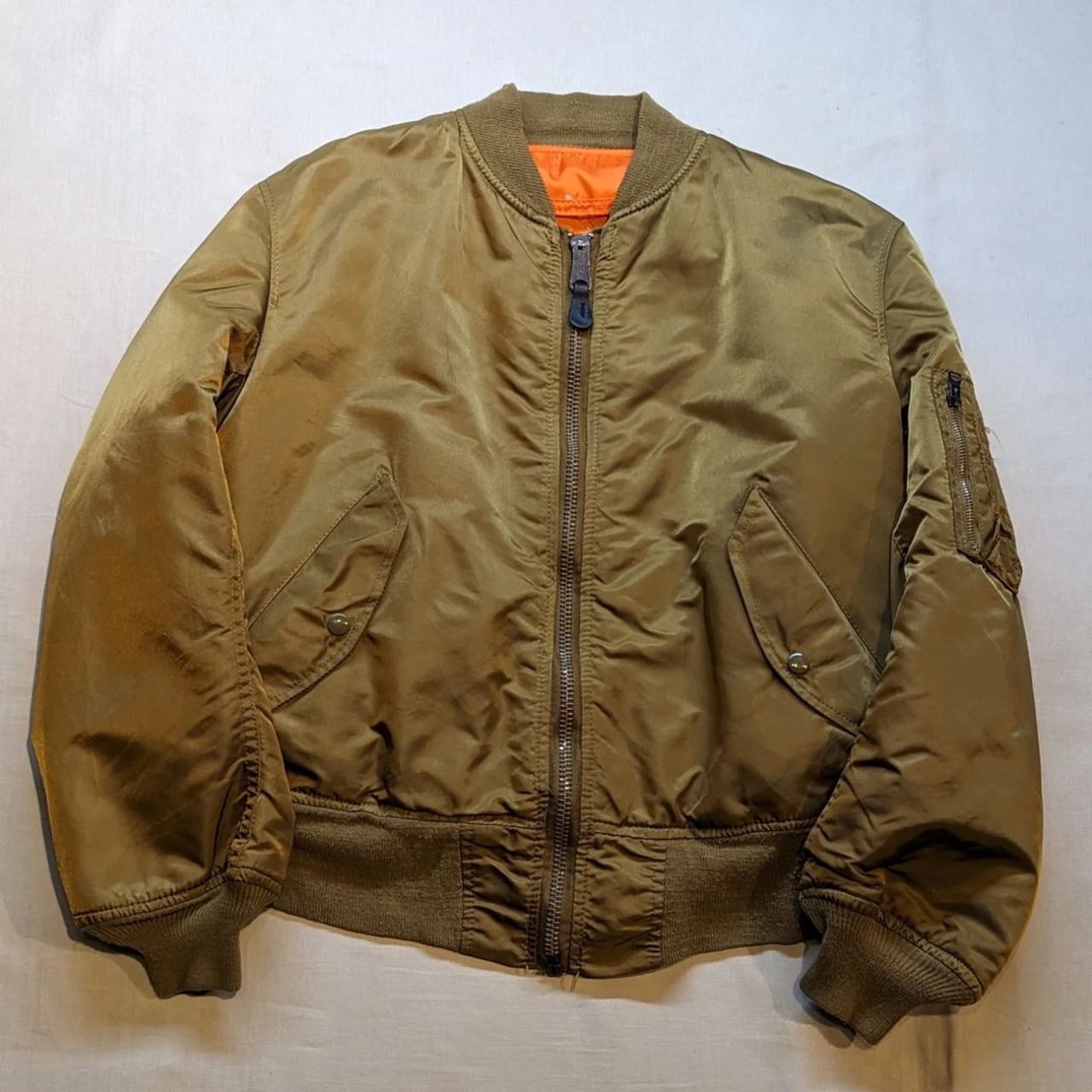 【通販 人気】 MA-1 Alpha 90's Gold aeugo | USA in Made ジャケット・アウター
