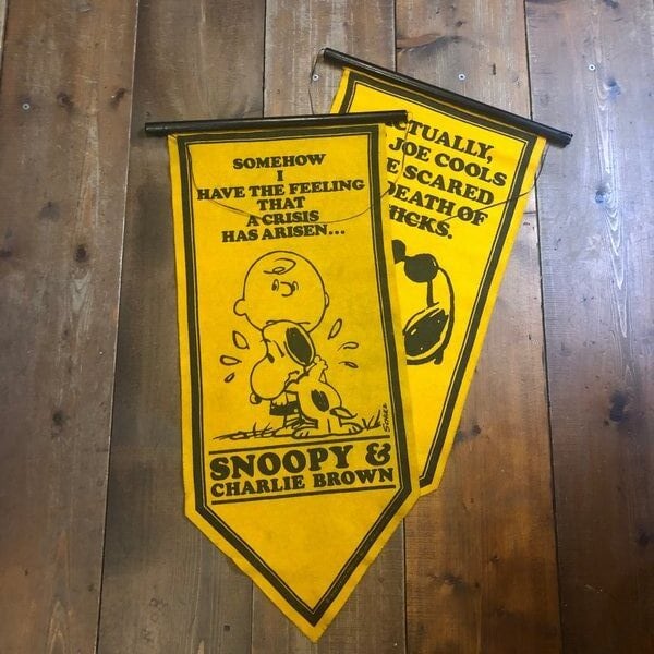 VINTAGE 1970年代 スヌーピー フェルト タペストリー USED 2タイプ