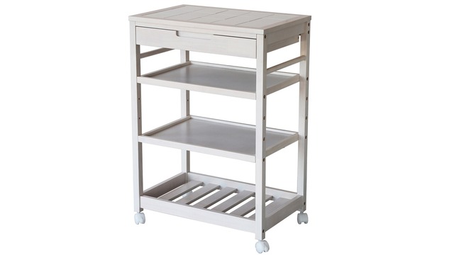 キッチンワゴン 4段 タイル タイルトップ 耐熱 収納ボックス キッチン 収納 リビング収納