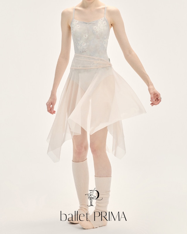 【Typha】Mesh Irregular Hem Sheer Skirt 5color P0107