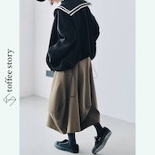 【3color】コロンとしたシルエットが◎:ふんわりランタンスカート i0431