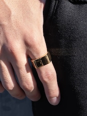 【half square signet ring】 / GOLD