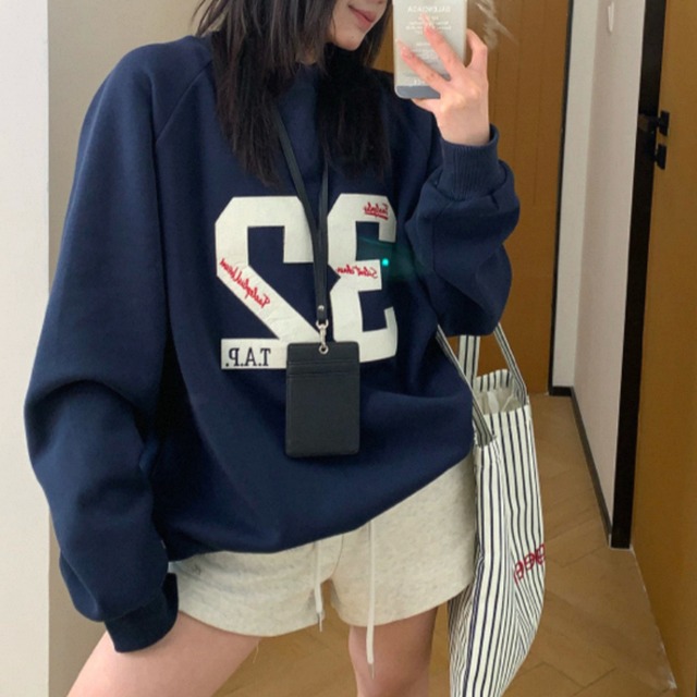 ナンバリング 長袖 オーバーサイズ スウェット ◆2col    BL0450