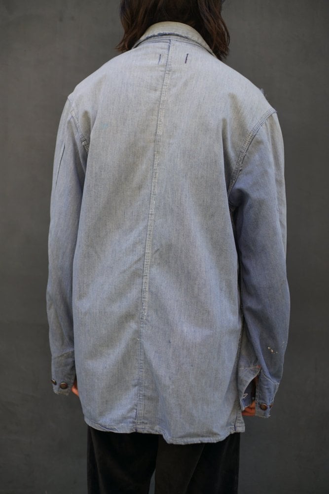 Montgomery Ward] Vintage High Aging Coverall Denim Jacket [1970s