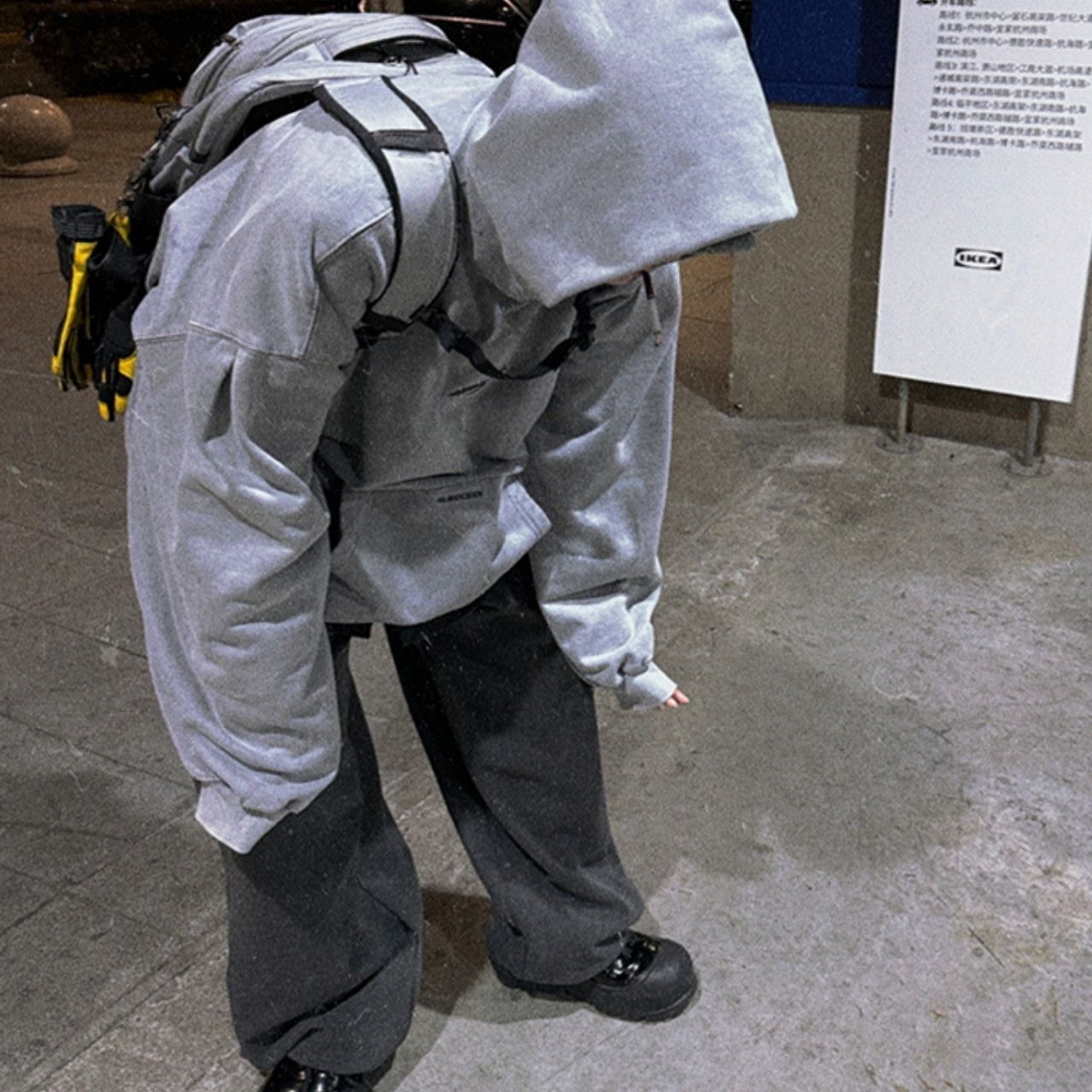 裏起毛ヴィンテージ風プルオーバー　1103