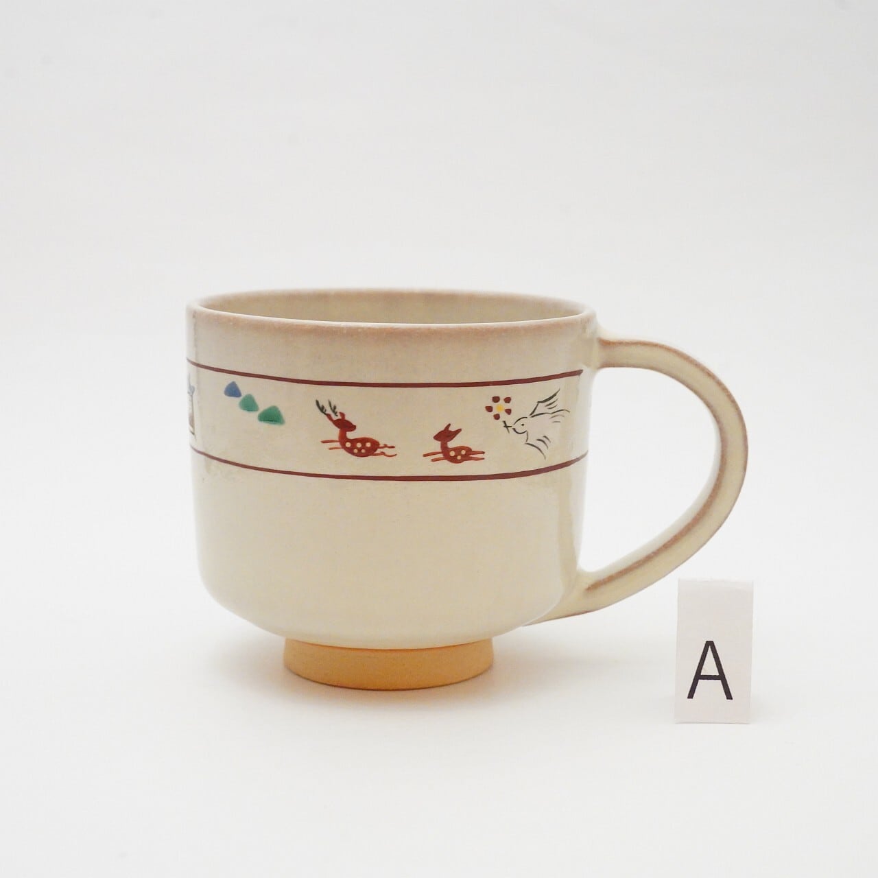 赤膚焼 大塩まな】奈良絵コーヒーカップ | ろにせら ギャラリーと雑貨