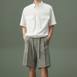 フラップポケットシャツトップス　MT0110015