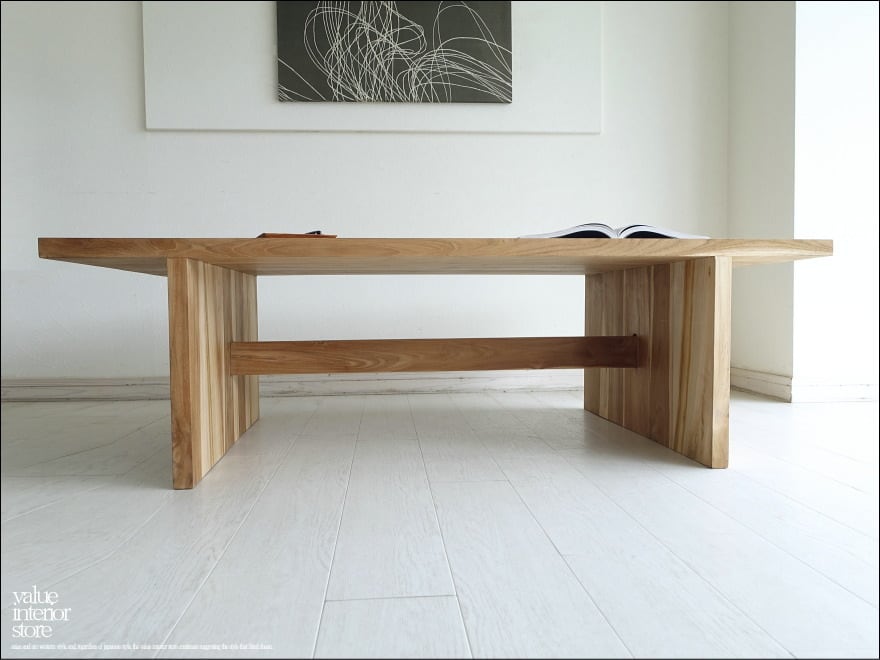 チーク無垢材 リビングテーブルTurel/150N 座敷机 座卓 センターテーブル 長机 ローテーブル 無垢材家具 世界三大銘木 150x79.5cm