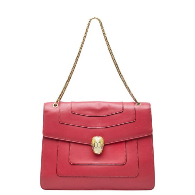 ブルガリ セルペンティ フォーエバー ハンドバッグ ピンク レザー レディース BVLGARI 【中古】