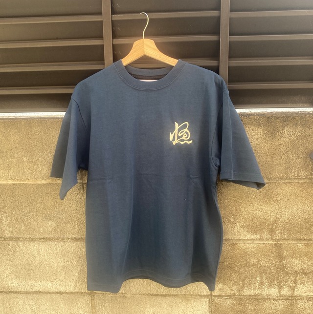 cursive logo S/S Tee 2  NAVY
