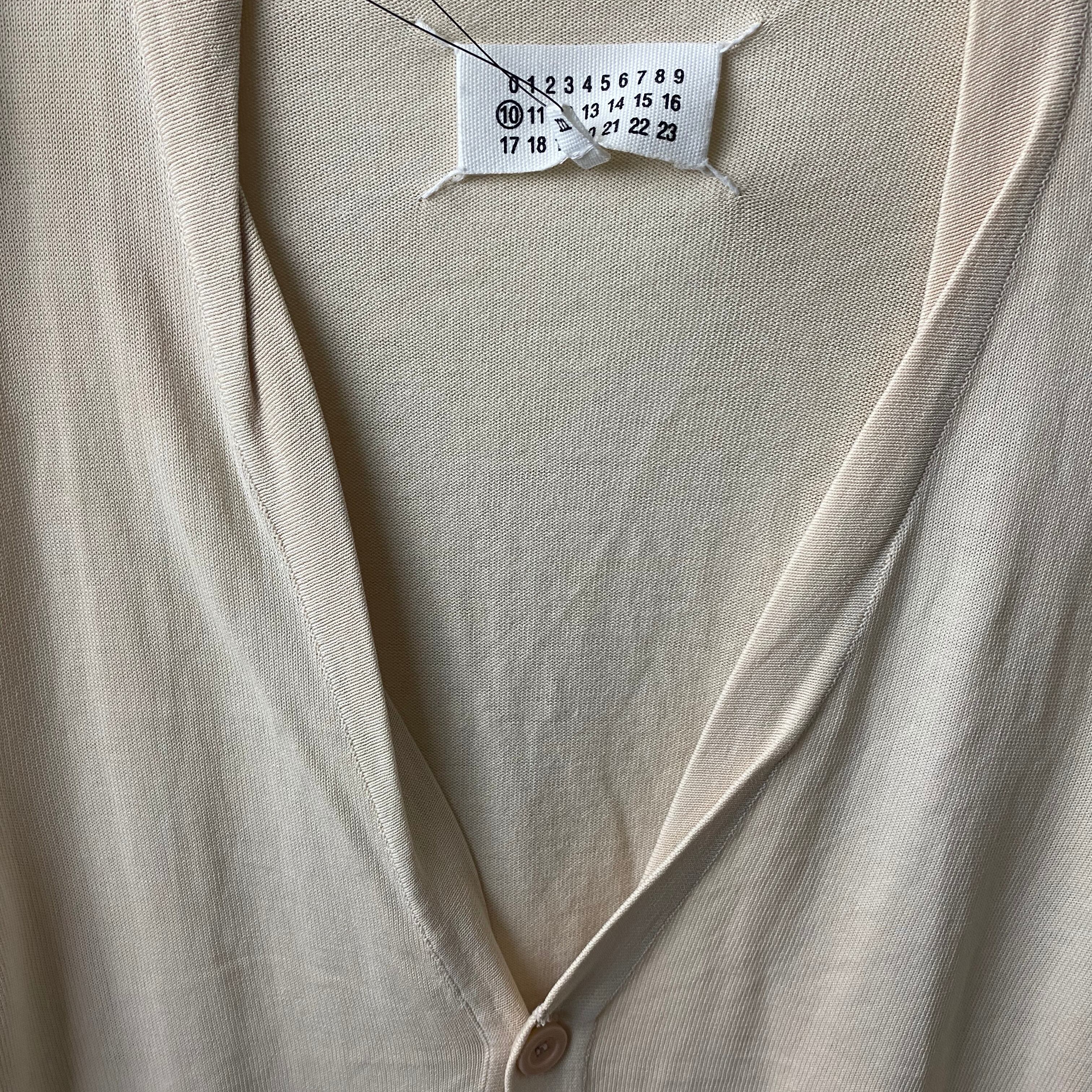2013SS MAISON MARTIN MARGIELA cotton twist trim design cardigan 