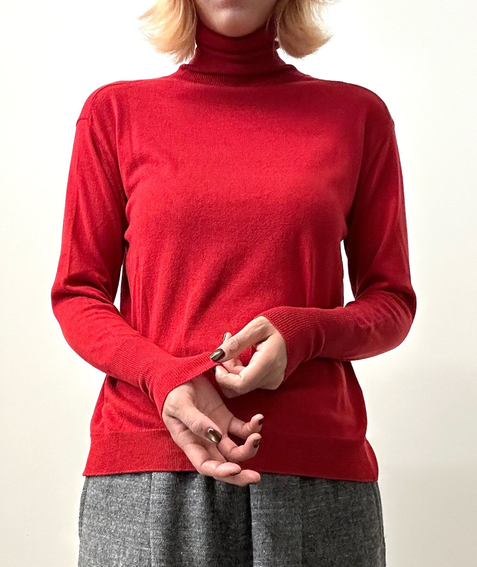 'comm.arch.womens / Silk Cashmere High Neck P/O