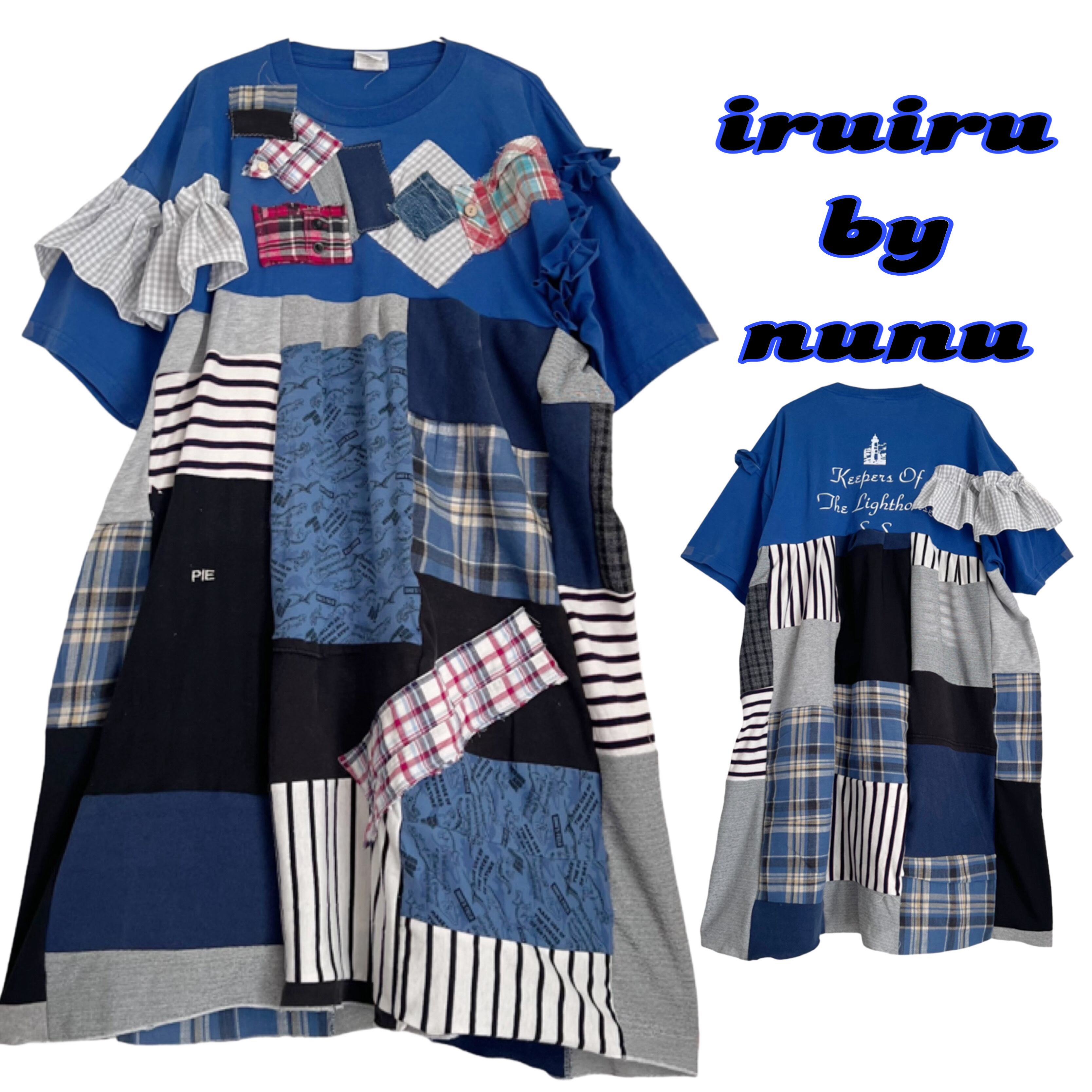 古着リメイク パッチワーク ワンピース 赤 チェック柄 remake 原宿 東京