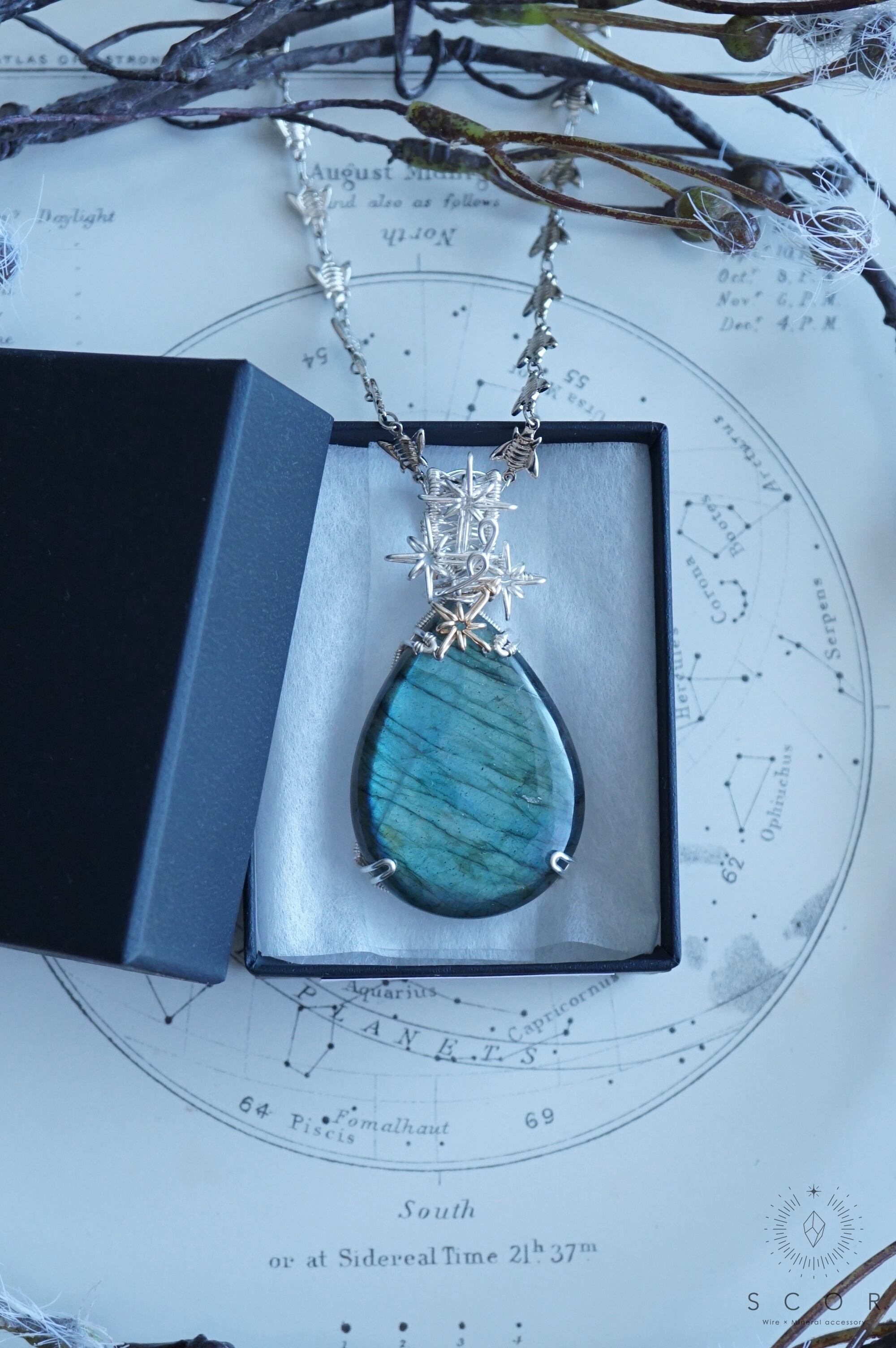 動画あり】Ray of light - 幻青星 (pt496-r-sg)（ラブラドライト