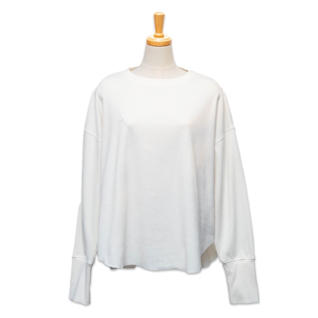 round hem long sleeve T / WHITE