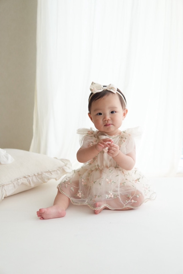 即納flower tulle rompers 3color 一部お取り寄せ