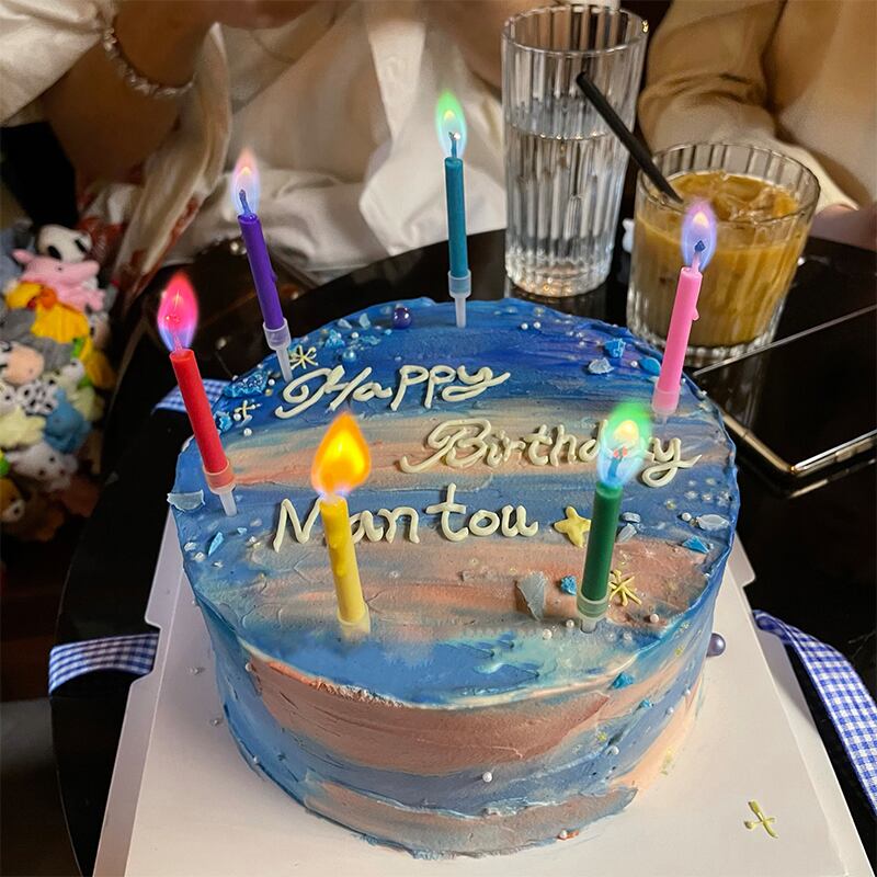 BIRTHDAY】春新作カラフル風バースデーキャンドル 6点セット | 韓国