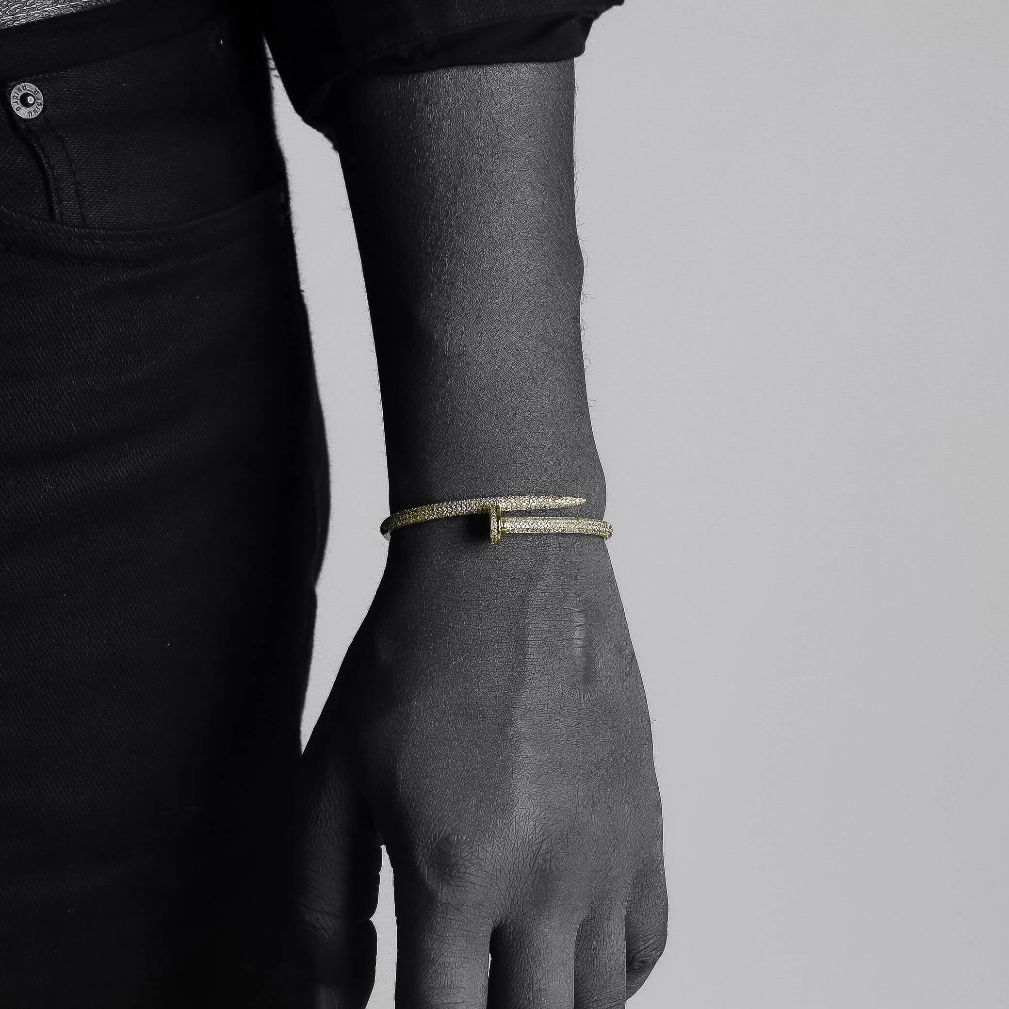 18kgp zirconia nail bracelet VB5-86 | VERIELA