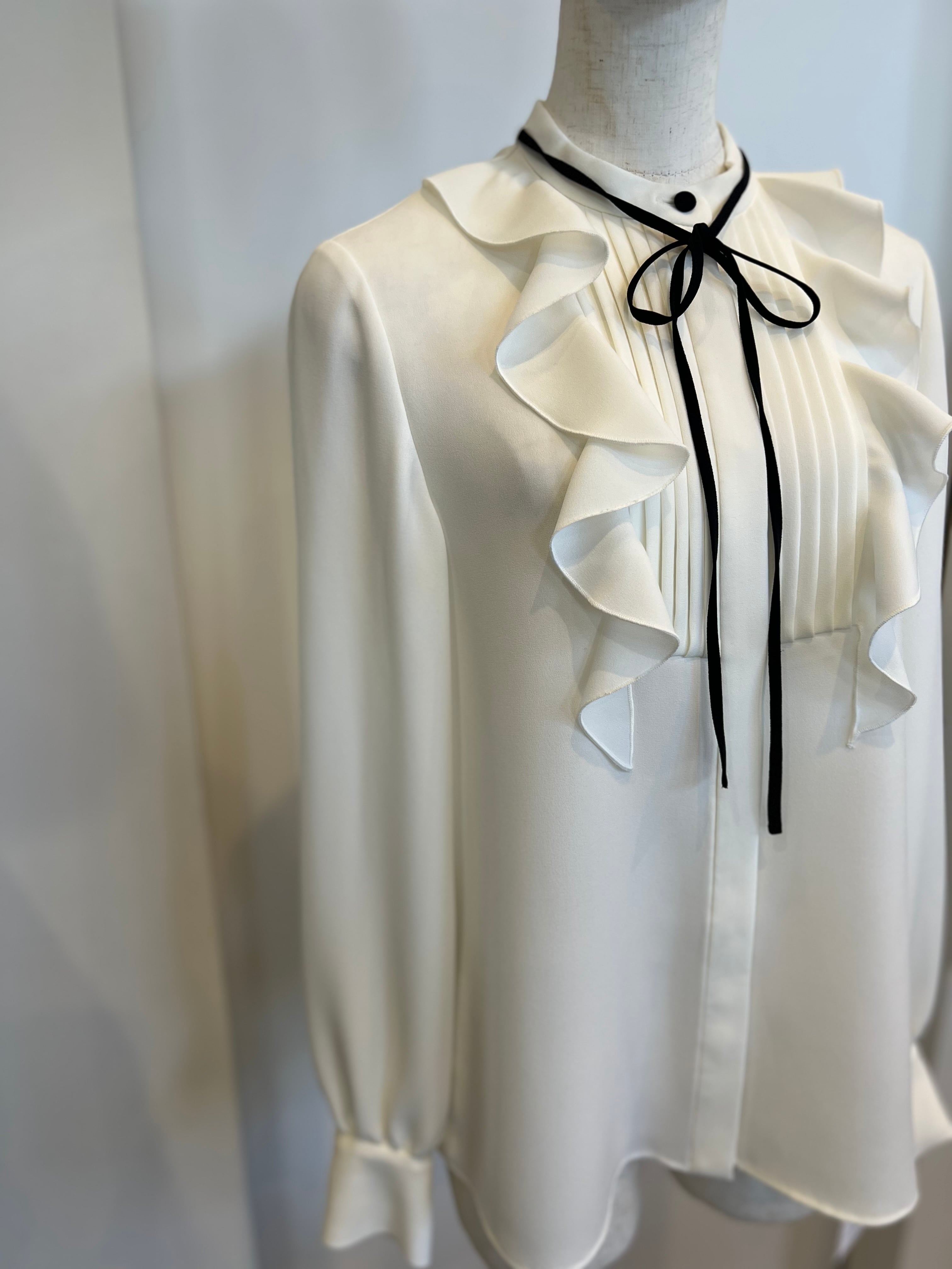 【PASSIONE】取り外し可コードフリルブラウス　616918