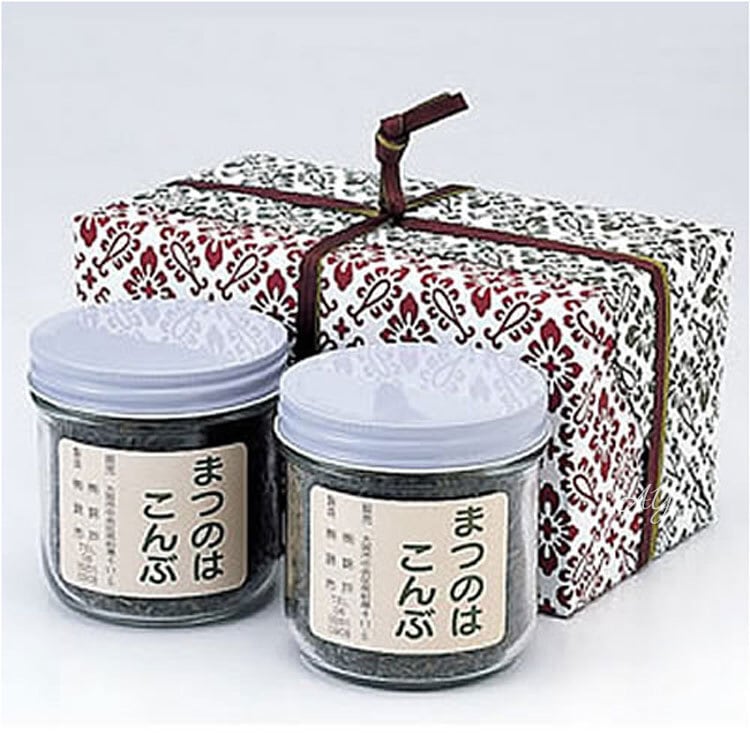 送料無料】花錦戸 まつのはこんぶ 瓶入り 145g×2 すっぽん出汁 ギフト