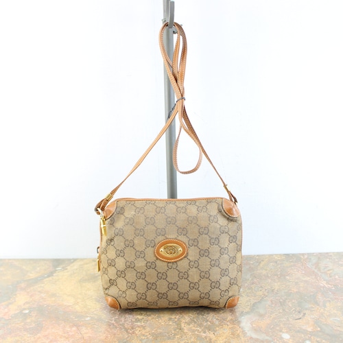 .OLD GUCCI GG PATTERNED LOGO SHOULDER BAG MADE IN ITALY/オールドグッチGG柄ロゴショルダーバッグ 2000000064253