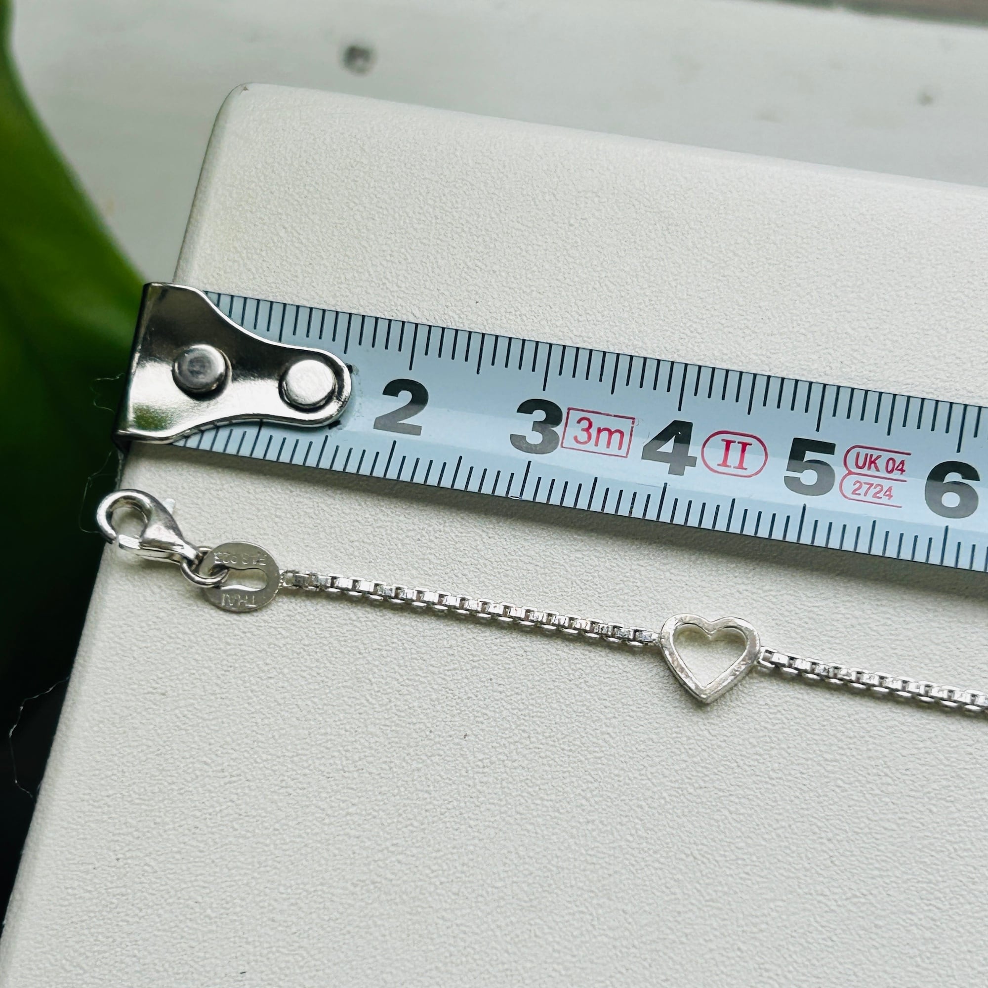 シルバー925 ハート＆BOXチェーンブレスレット（18cm） | Milo