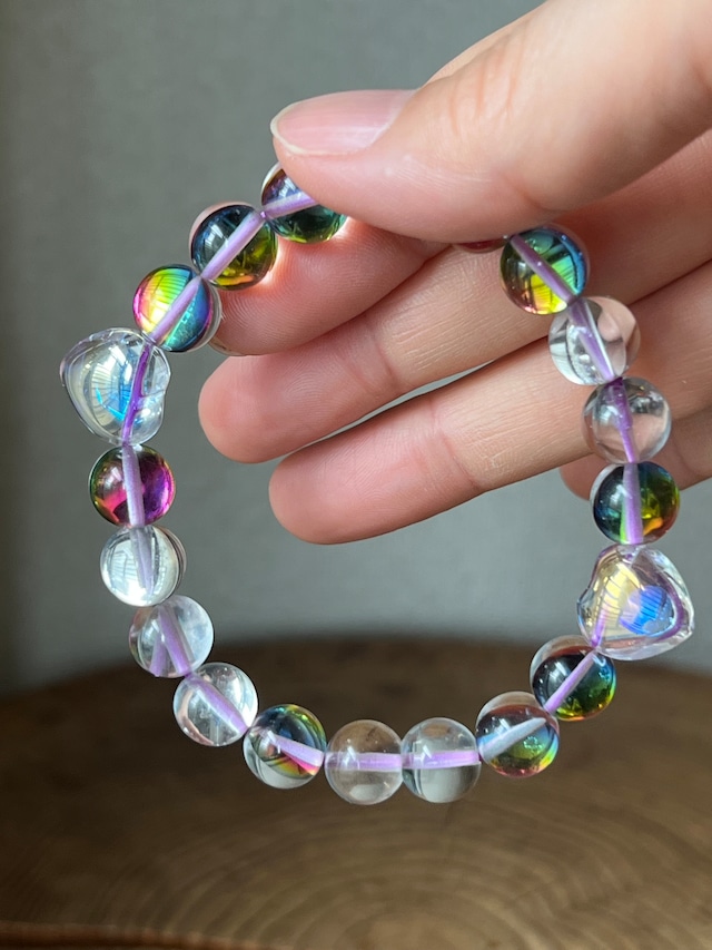 ユニークなオジサンの天使【ルミナス(luminous)】レインボールナフラッシュ ブレス