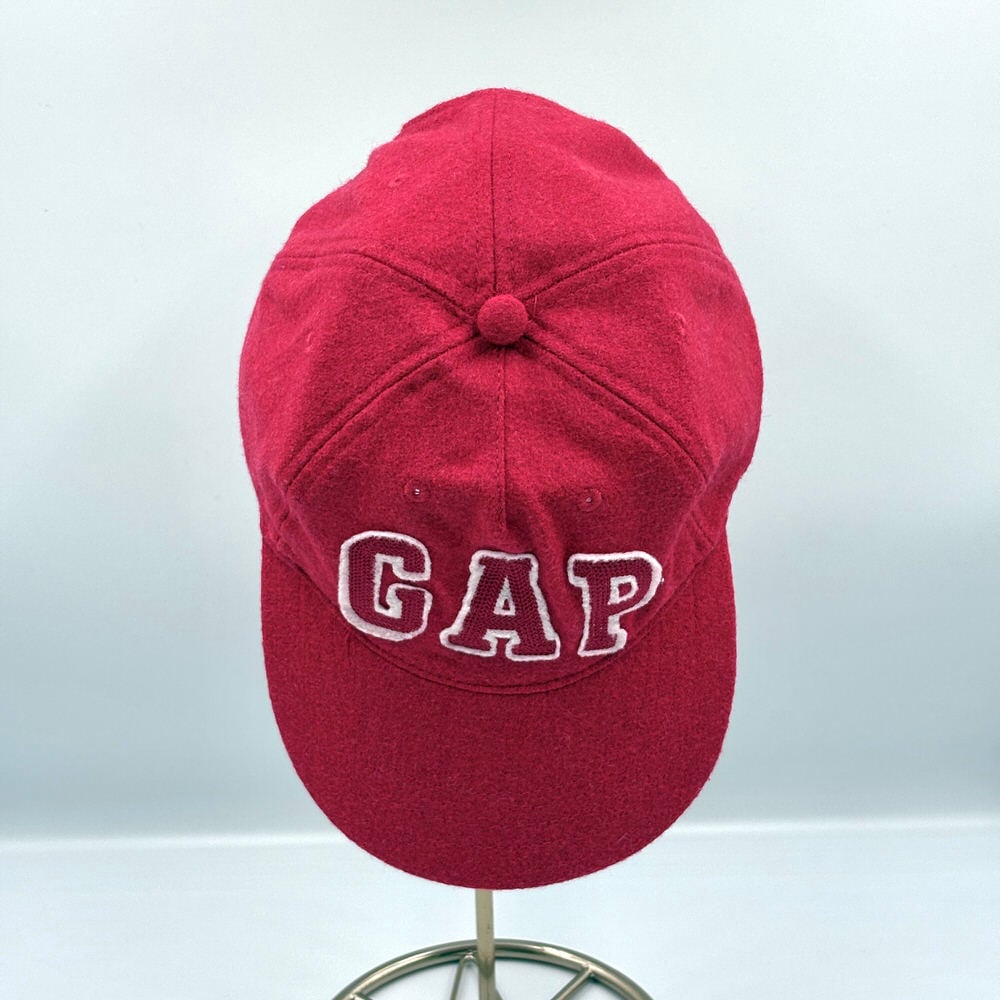 10s GAP ギャップ ビッグロゴ刺繍 ウールブレンド フェルト 6パネル