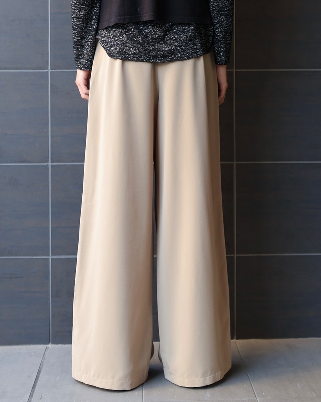 Waist string wide straight slacks