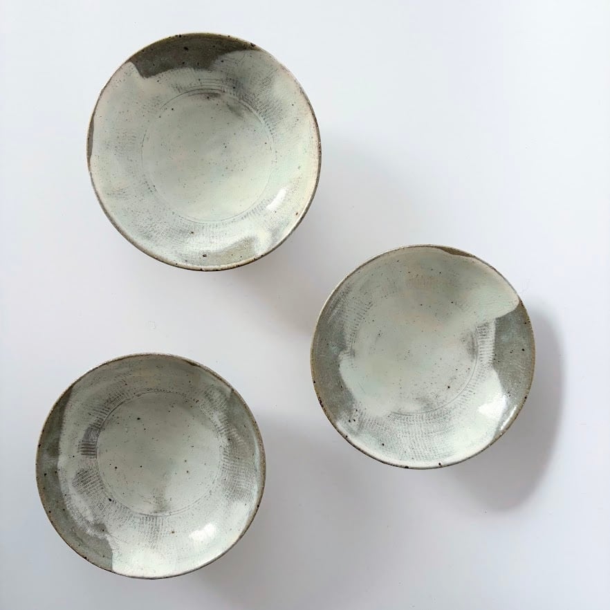 八木橋昇 古粉引き三島 4.5寸浅鉢 | WOLK