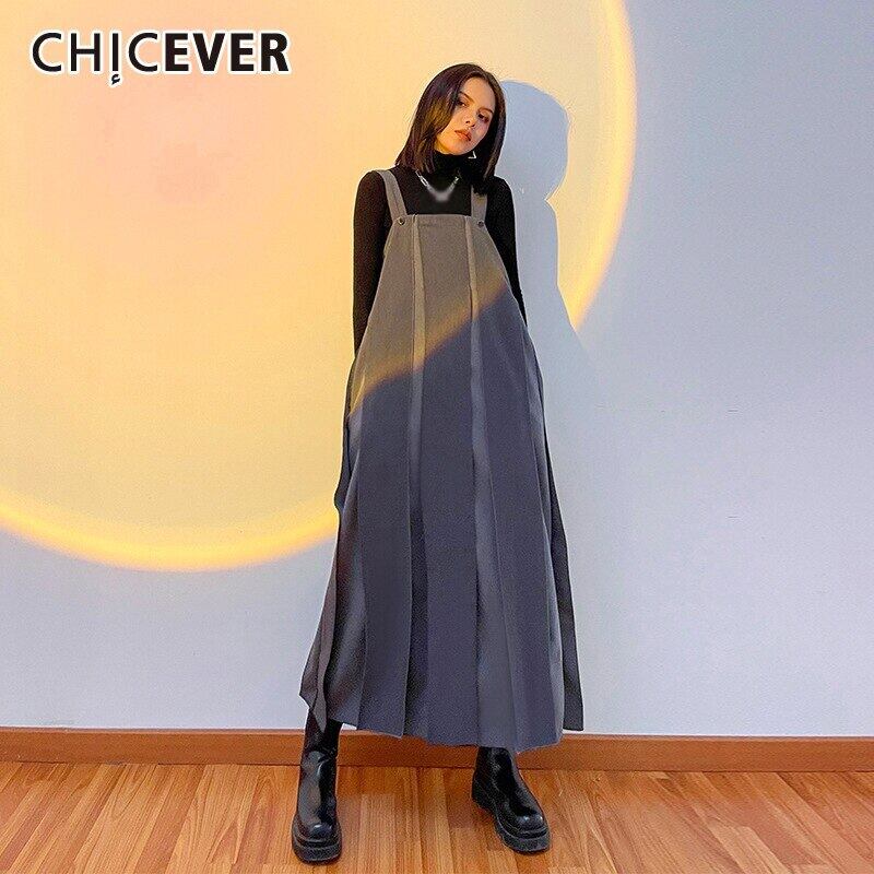 CHICEVERストライプドレスレディーススクエアカラーノースリーブオフシューダーヒットカラープラスサイズドレス2020オータムタイド 大きめサイズ 秋物 スクウェア 6base533925296075