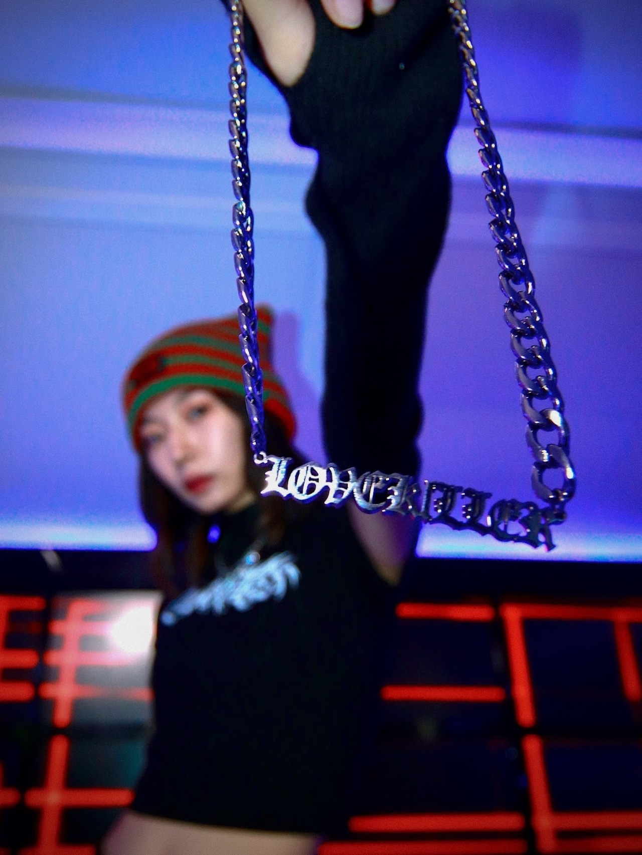 【LOVE KILLER】 "lovekiller" logo chain necklace