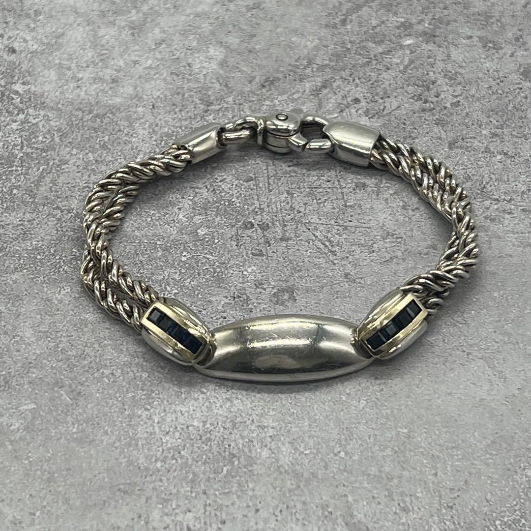 【希少】ティファニー TIFFANY ダブルロープ IDブレスレット コンビ