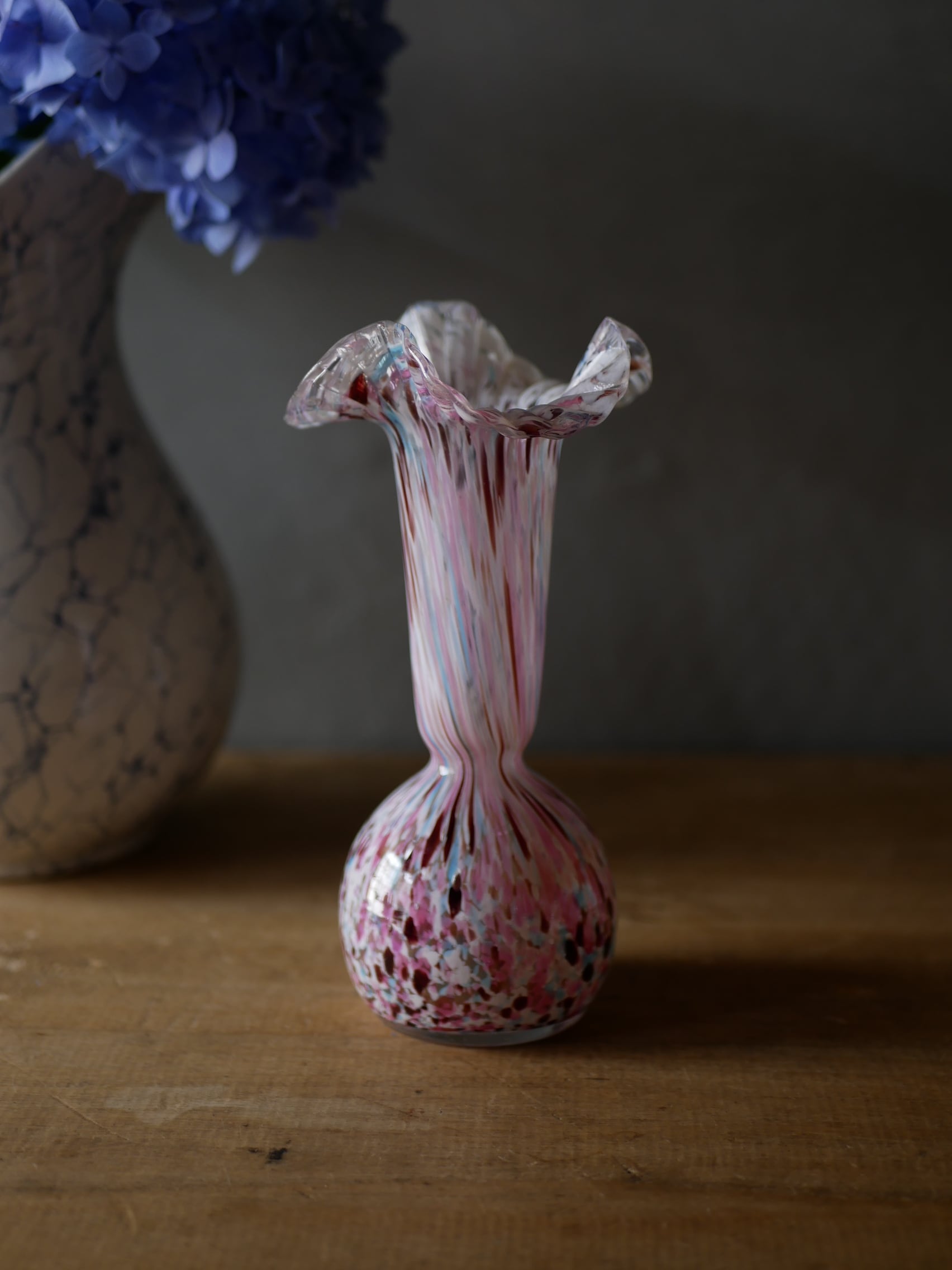 クリシー フラワーベース 花器 オパリンガラス フランスアンティーク ブロカントのある暮らし