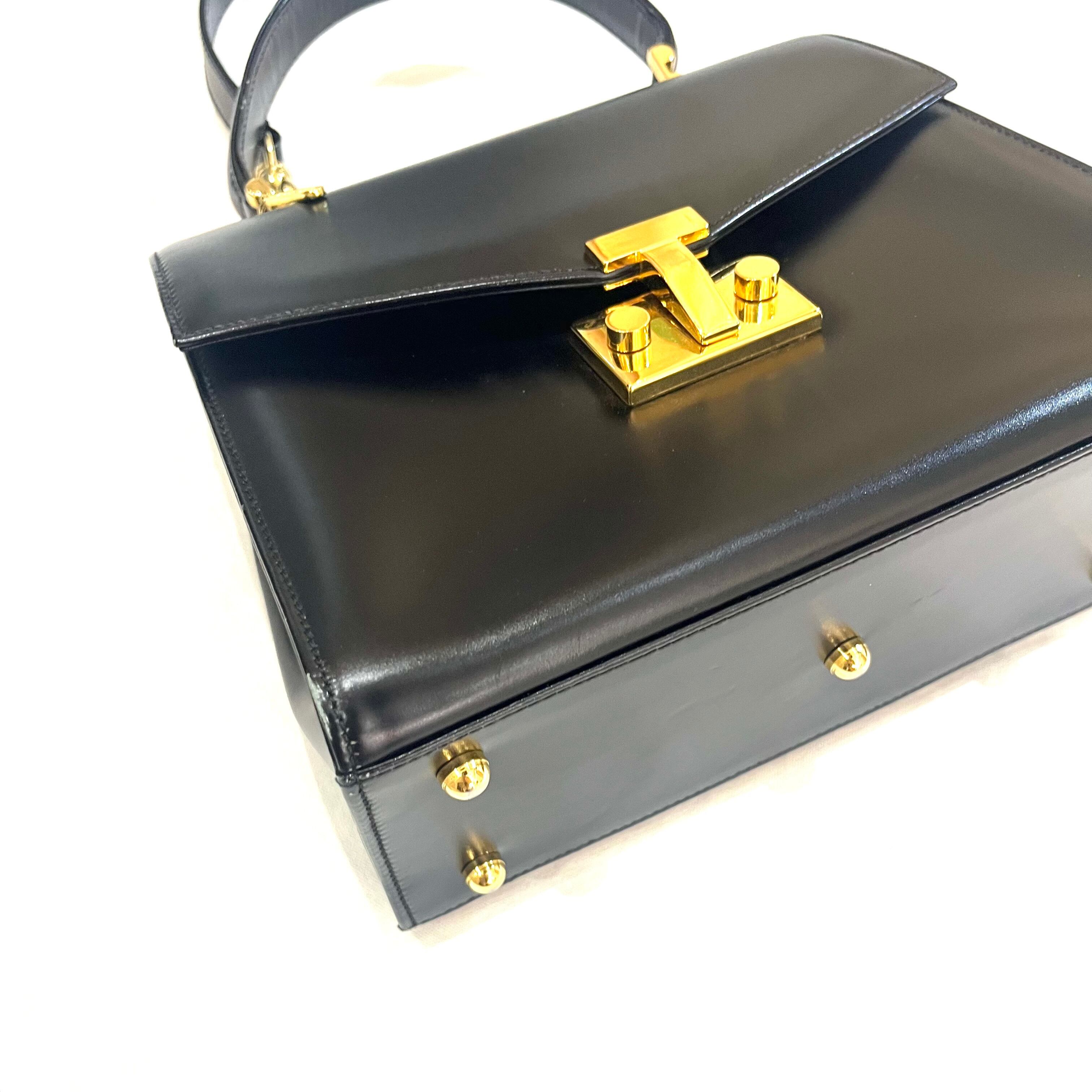 TIFFANY&CO.】2613 本革レザー 2WAYショルダーバッグ レザー ブラック