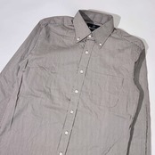 90s Aquascutum アクアスキュータム ストライプ BD ボタンダウン 長袖シャツ M/メンズ ビンテージ
