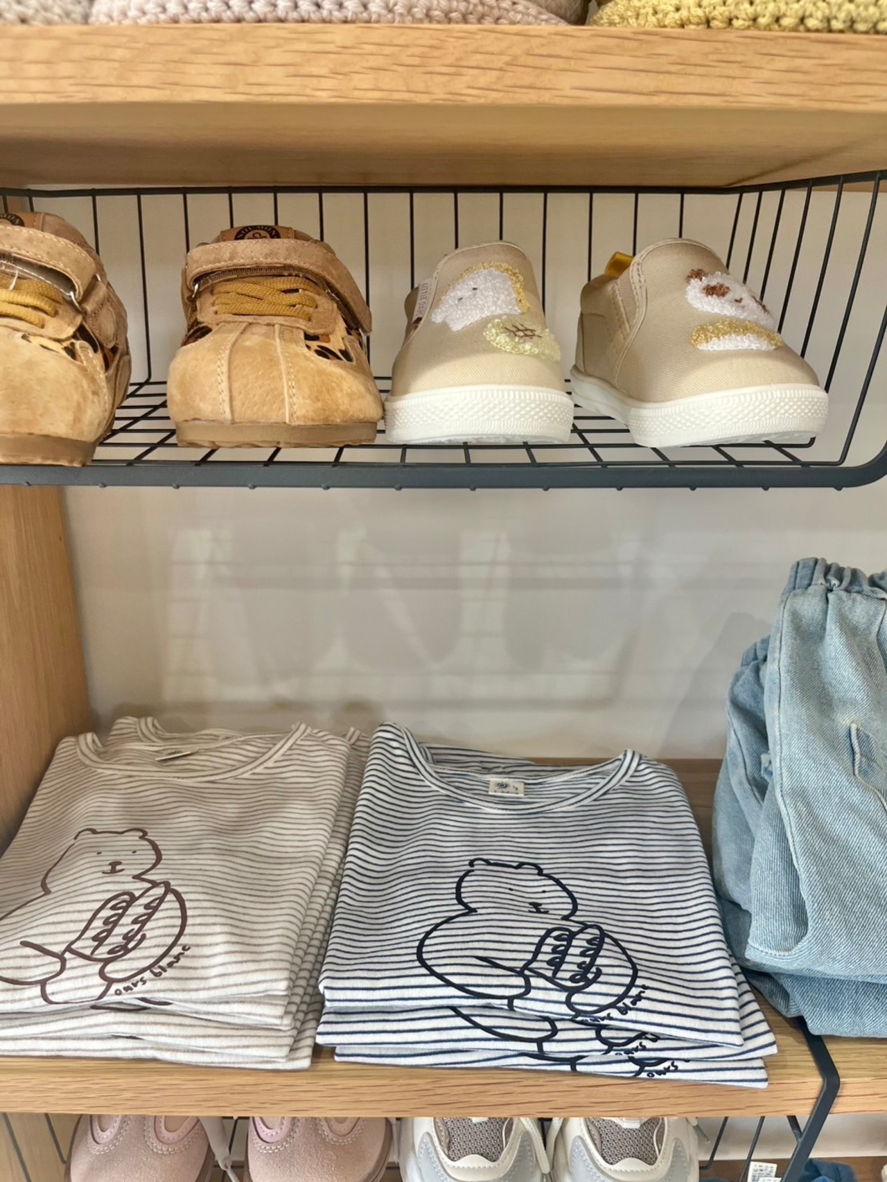 【I-bang】バゲットベア Tシャツ ベージュ 80~130cm - 5