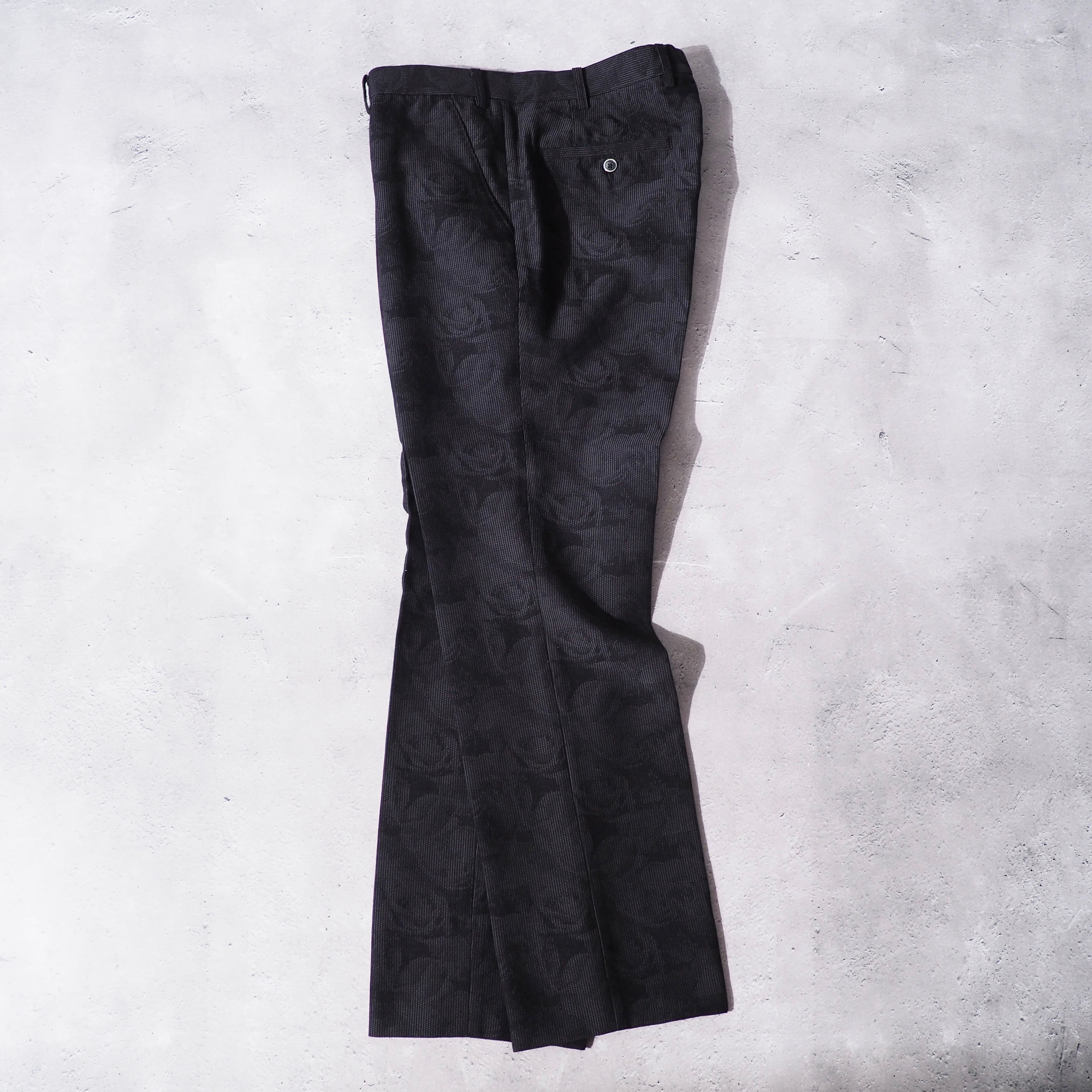 ” INTERMEZZO ” Rose flower printed Beautiful silhouette slacks pants