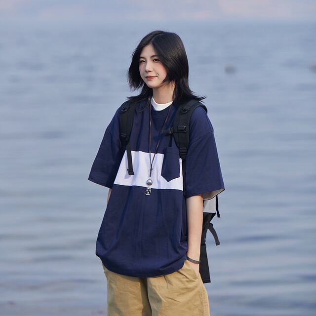 ワイドボーダーTシャツ / Wide Striped T-Shirt