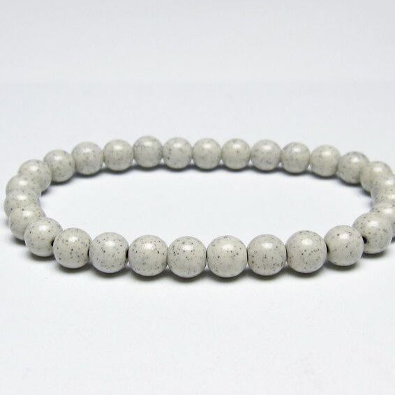 北投石 ブレスレット 6mm 一点物 メール便可 111-50349