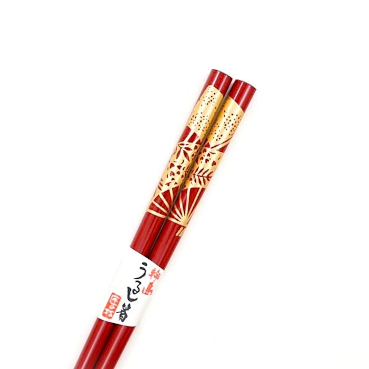 輪島うるし箸 1膳入 扇(赤)