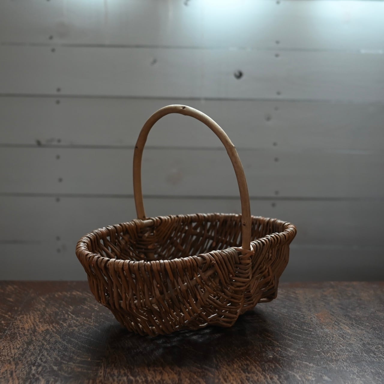 Basket / バスケット〈 かご・小物入れ・ラタン・収納・アンティーク