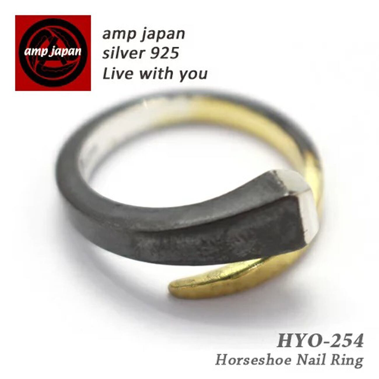 AMP JAPAN/アンプジャパン  蹄釘シルバーリング 「Horeseshoe Nail RG」 17号 メンズ HYO-254