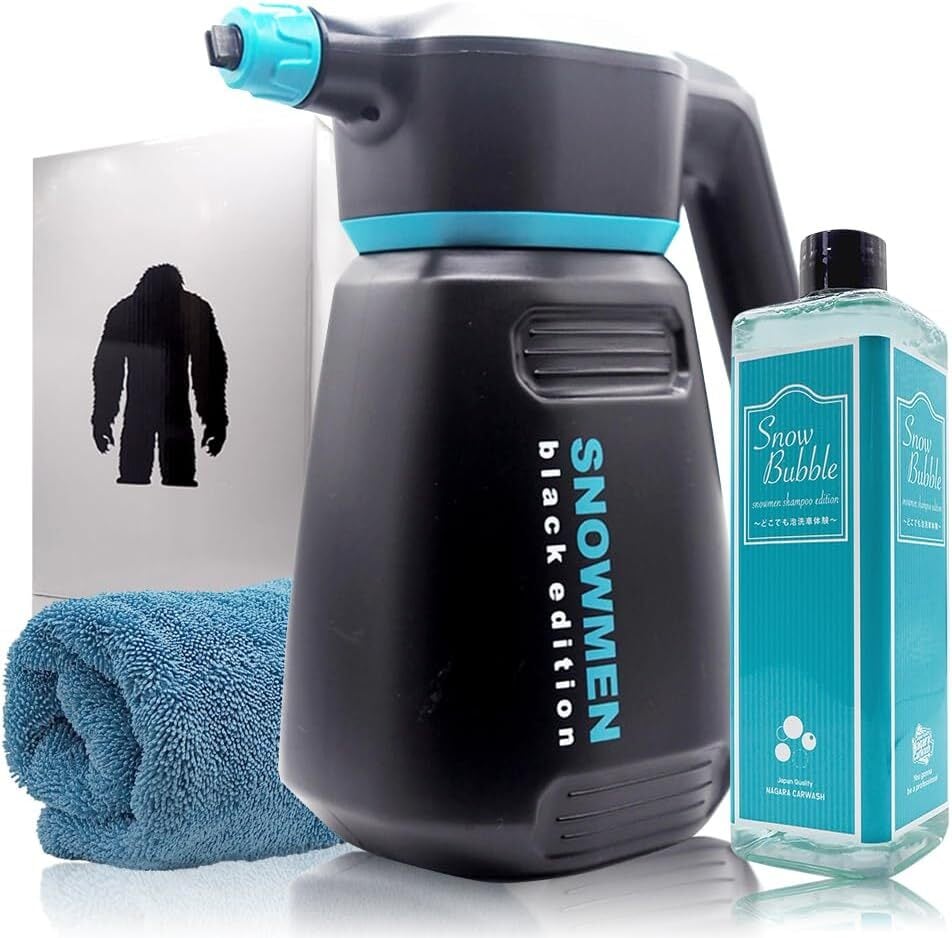 ながら洗車 スノーメンブラック フォームガン スノーバブル セット ながら洗車】スノーメンブラック『 誰でも泡洗車体験を 』スノーバブル