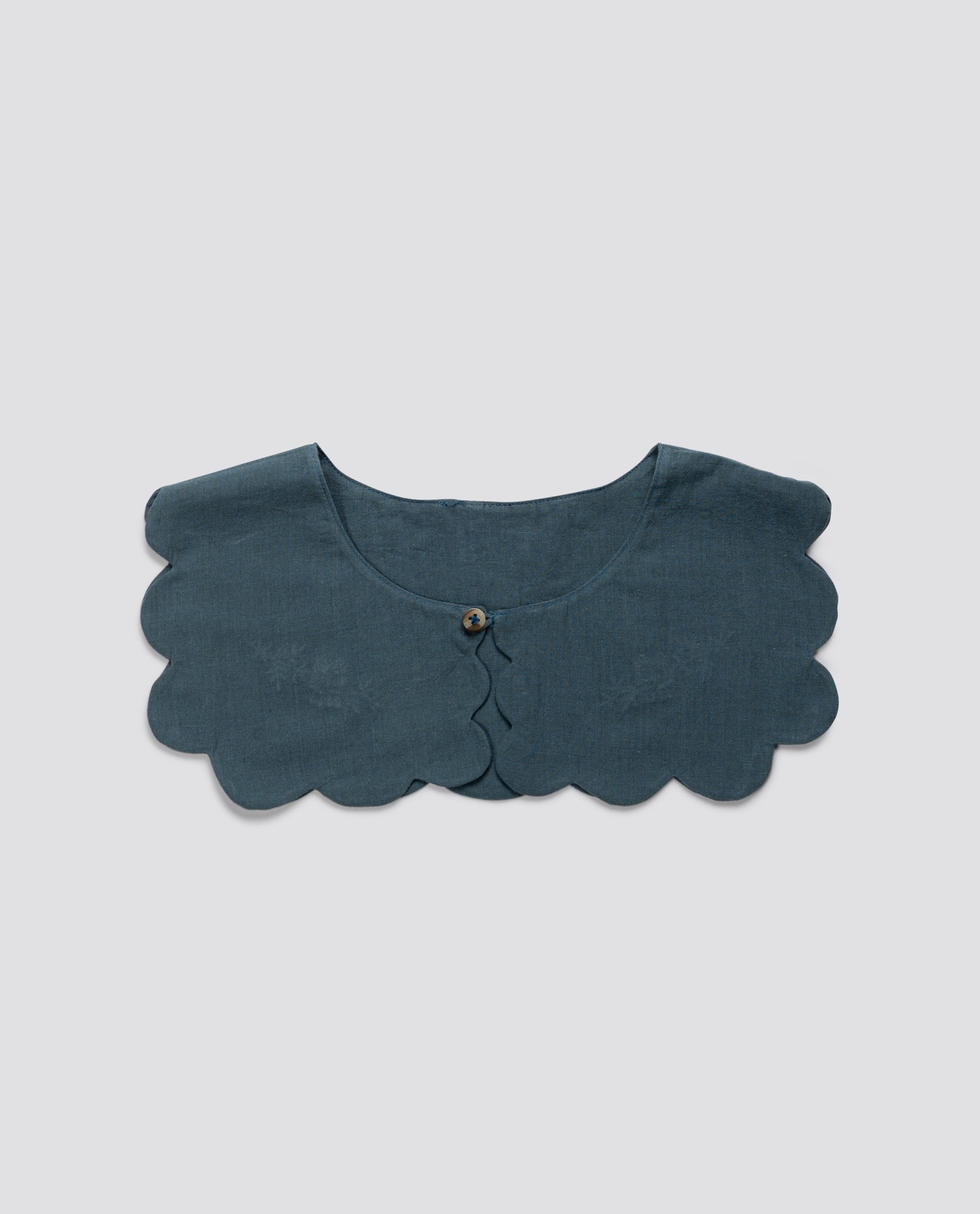 Little Cotton Clothes　Scalloped Collar - Pier Blue