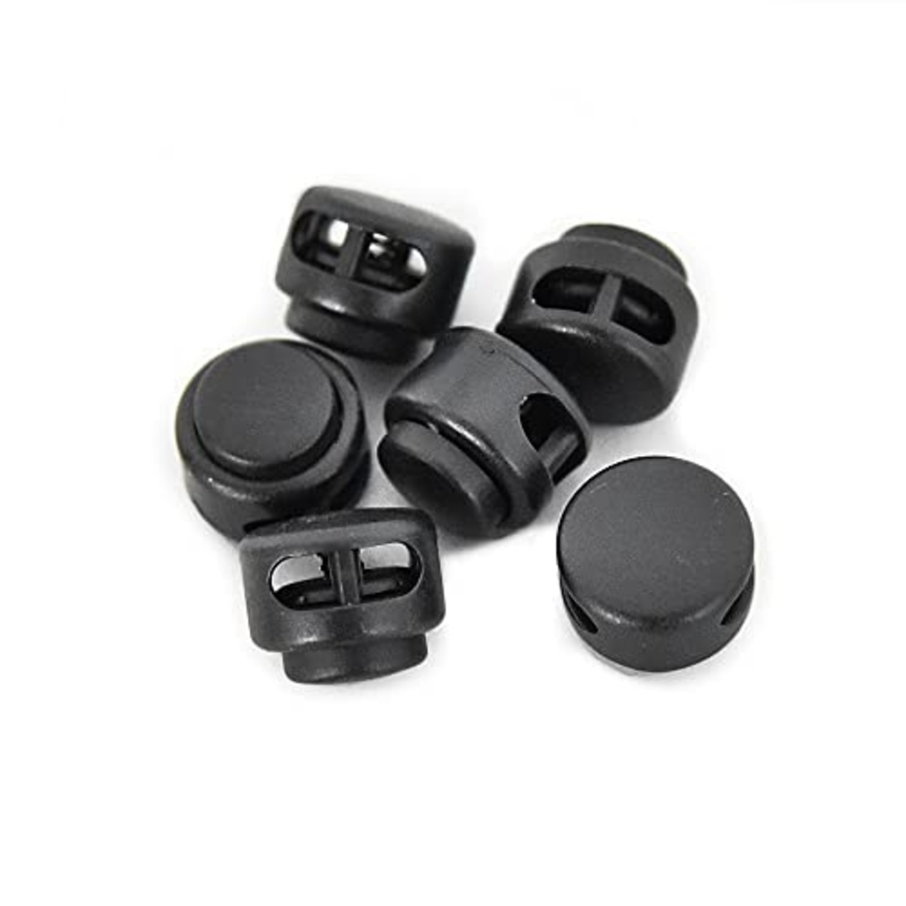 [YFFSFDC] 2つ穴 コードストッパー 20個セット コードロック スプリング 紐止め 靴/帽子/スポーツウェアなどの紐に 交換/補修用 DIY アクセサリー パーツ