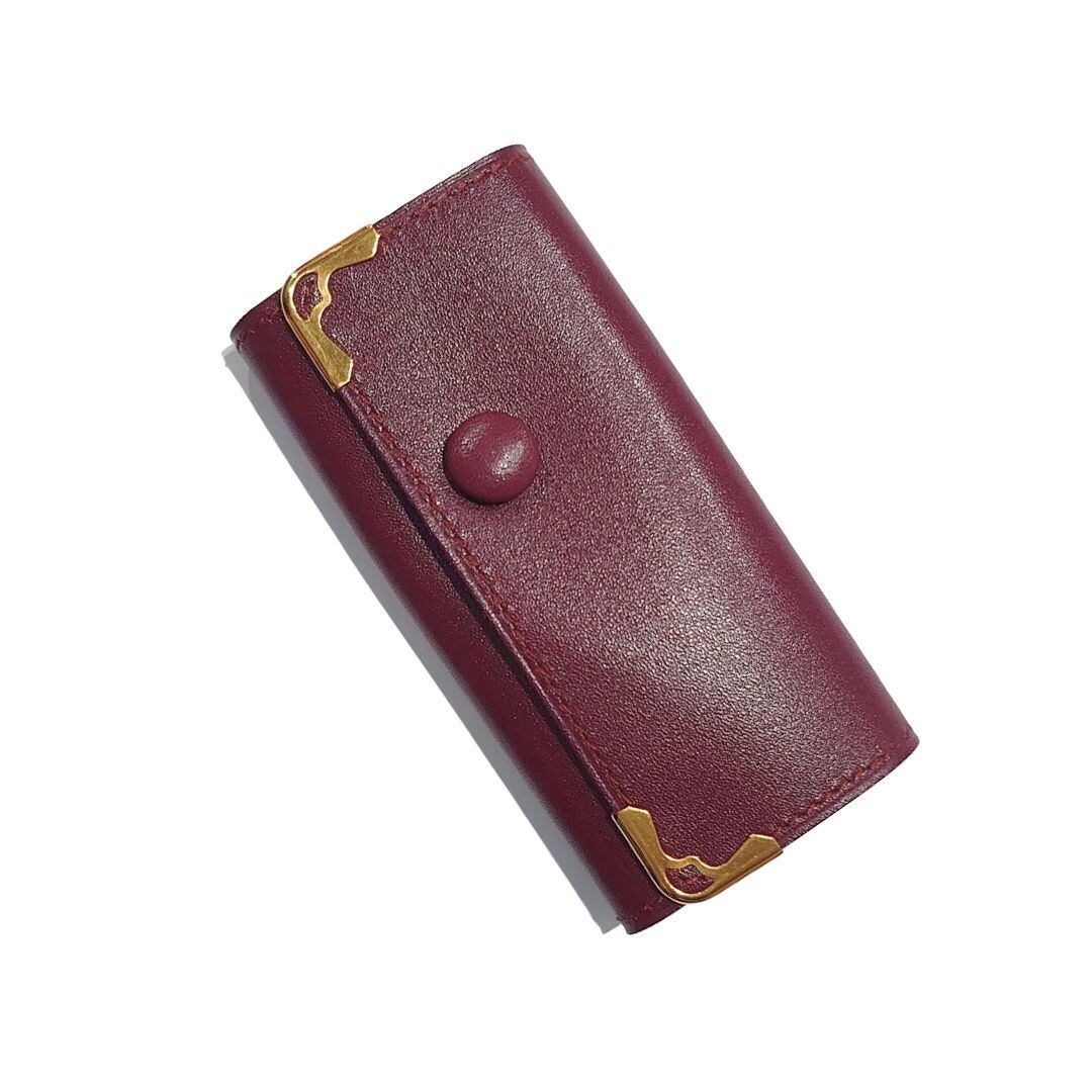 Cartier カルティエ 名刺入れ ブラック×ボルドー 箱付き 持ち Cartier カルティエ 名刺入れ ブラック×ボルドー 箱付き 持ち