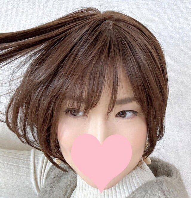 百合子ウィッグ 前髪あり ヘアピース