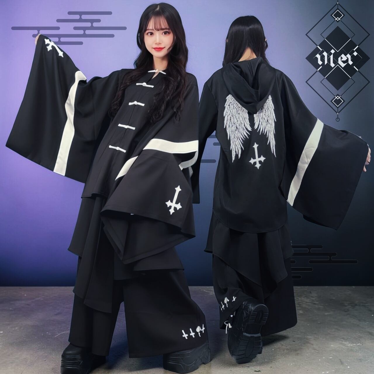 【お買い得】NieRの服(2着セット) 約3000円OFF》和×CHINA モードコーデセット | NIER CLOTHING