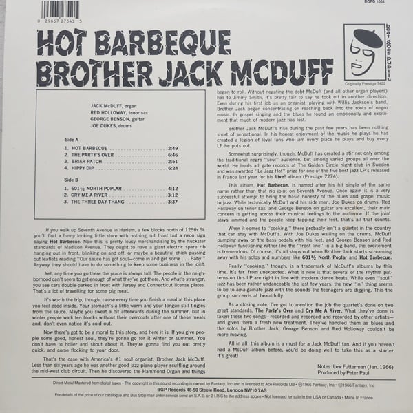 Brother Jack McDuff / Hot Barbeque [BGPD 1054] - 画像2